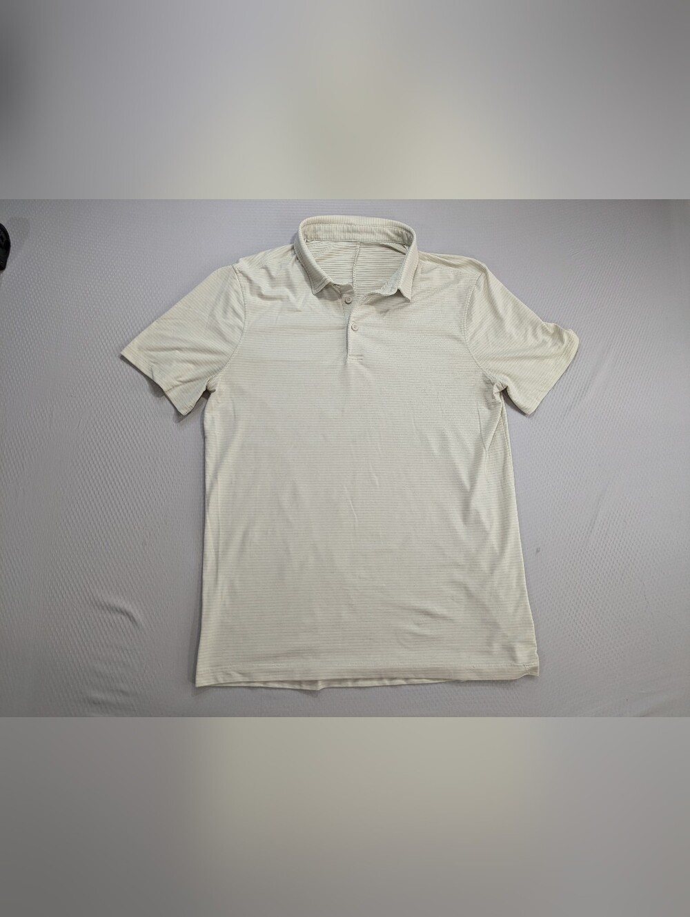 lululemon Evolution Polo Shirt Cotton Blend Men's M Slim Fit Short Sleeve Flaws*